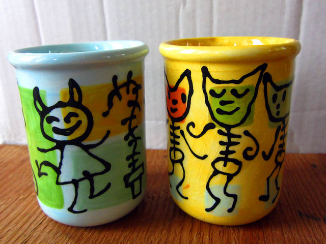 Girl Devil, Cat Skeleton cups