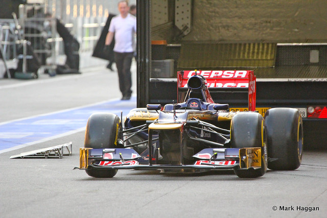 A Toro Rosso in the pit lane at Formula One Winter Testing, 3rd March 2013
