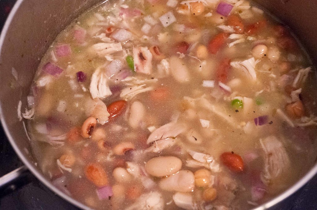 Cooking White Bean Chicken Chili with Kale | PopArtichoke | Flickr