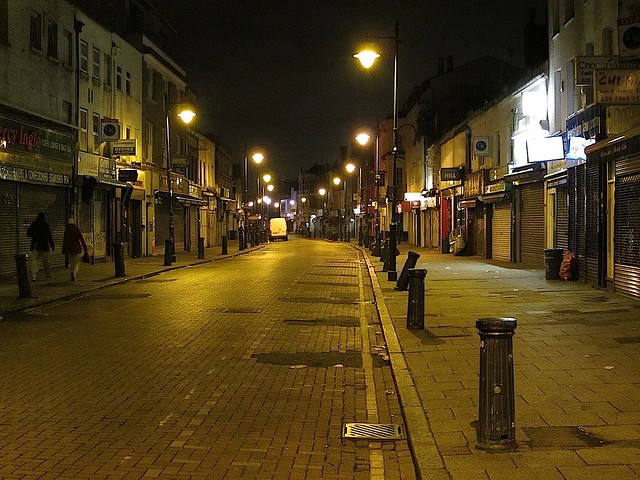 Deptford High Street at night