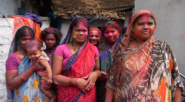 Holi celebration in Raipur, Chhattisgarh 2013