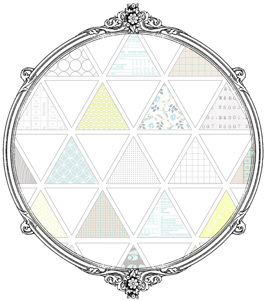 1 pattern-filled triangles - free printable digital patter…