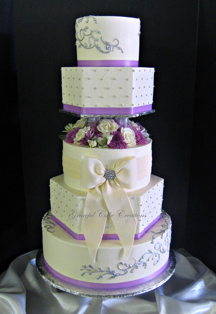Elegant Ivory Buttercream Wedding Cake