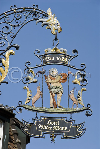 Ornate sign, Hotel Wilder Mann, Meersburg, Germany | Flickr