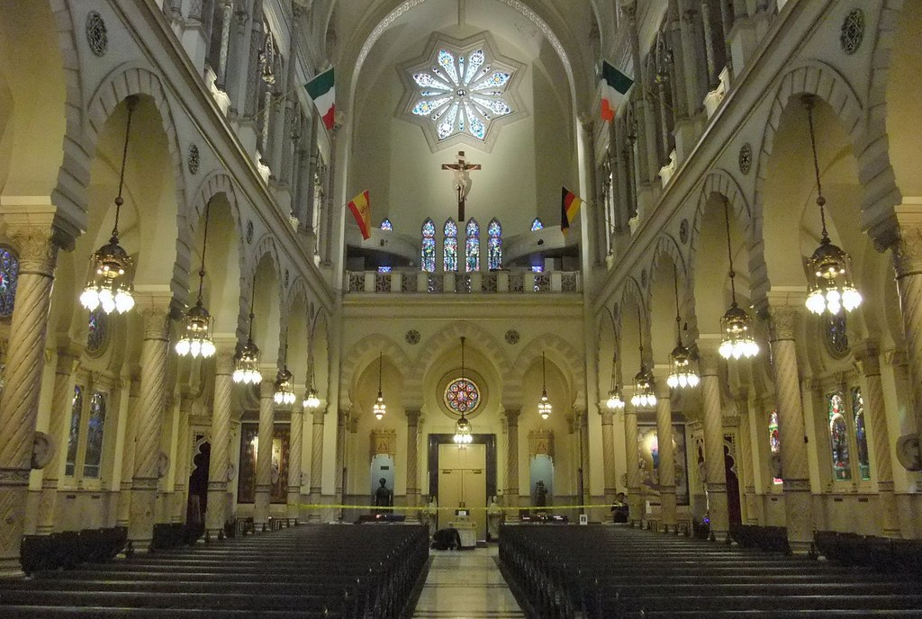 LA Postcard Details about   Jesuit Church Interior New Orleans 