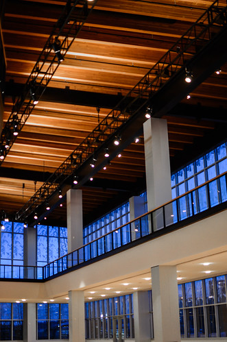 rafters by almostsummersky, Early morning at Epic.blue roof winter sky building glass wisconsin training sunrise campus dawn ear