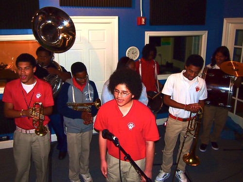 Red Wolf Brass Band performing on Cuttin' Class