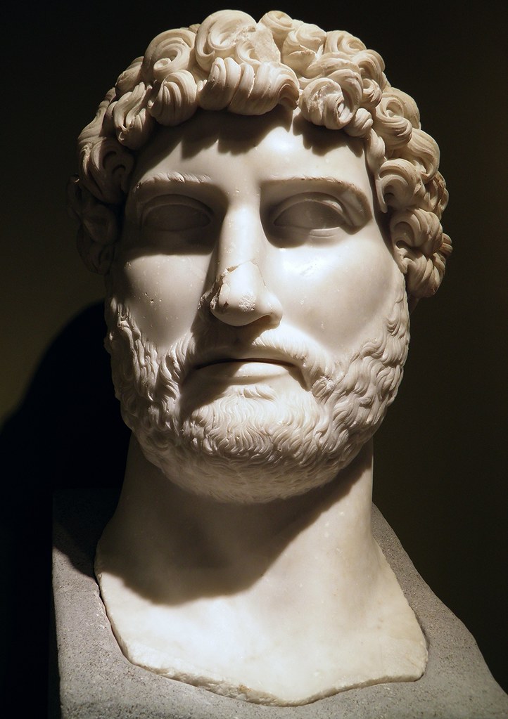 Marble head from a colossal acrolithic statue of Hadrian found at Sagalassos in 2007 within the large eastern hall of the monumental bath complex, Burdur Museum