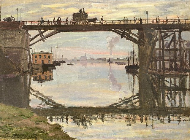 1872 Claude Monet The wooden bridge Argenteuil(ex Fondation Rau pour le Tiers Monde)(54 x 73 cm)