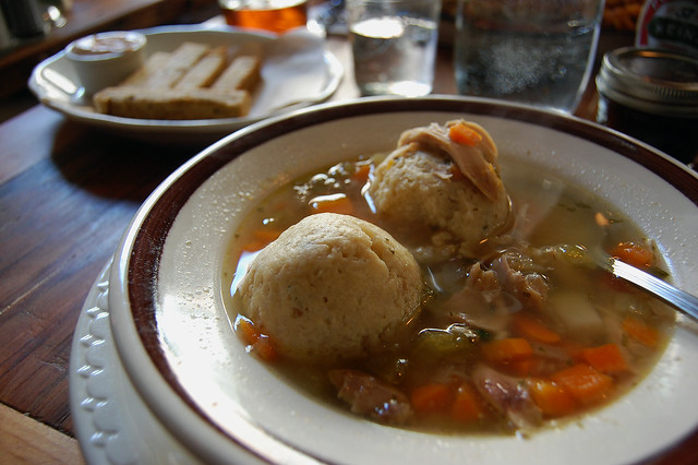Matzoh Ball Soup at Bubby's