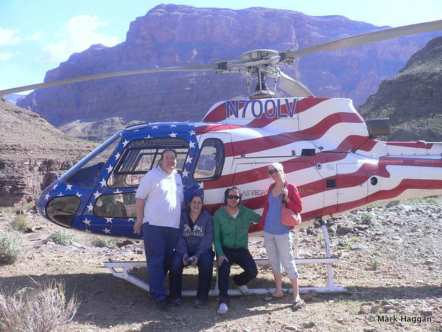 By our helicopter in the Grand Canyon