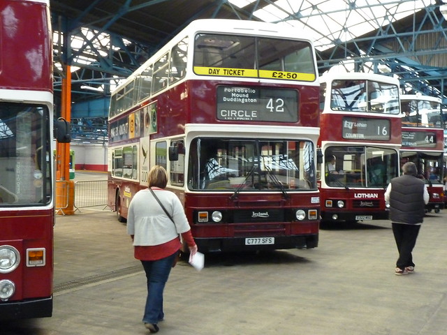 Lothian vintage bus at Open day 28 September 2013. 1985 Leyland Olympian ONT11/2R ECW (Eastern Coach Works) C777SFS 777.