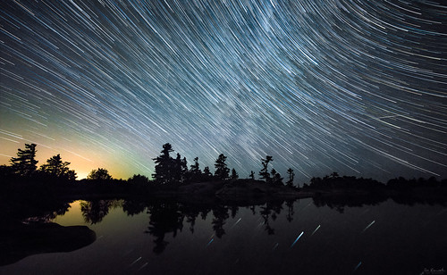 startrail astro astrophotography 1124 5ds ontario canada night sky stars reflection georgianbayislands nationalpark