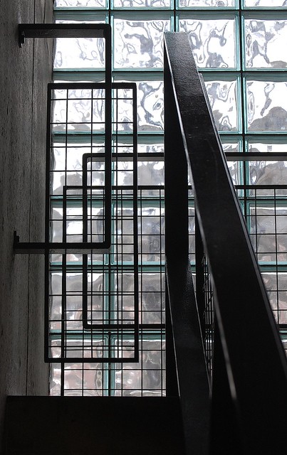 architectural detail -- stairway handrail
