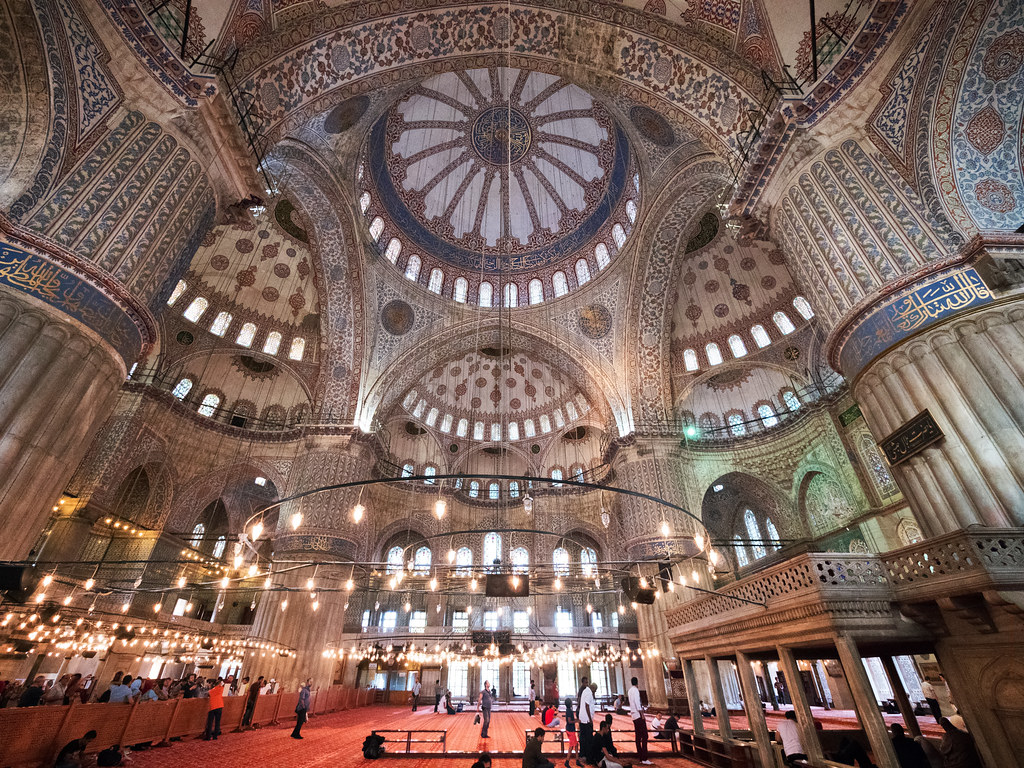 Interior Of Sultan Ahmed Mosque Blue Mosque Istanbul T