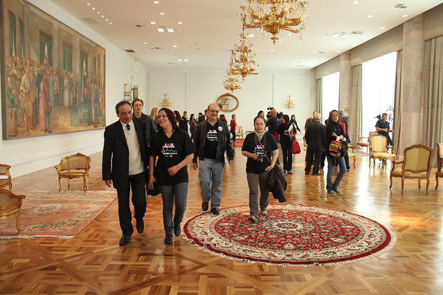 Recebendo representantes da APP Sindicato, com a Secretária de Administração e Previdência, Sra. Dinorah Botto Portugal Nogara, no Palácio Iguaçu