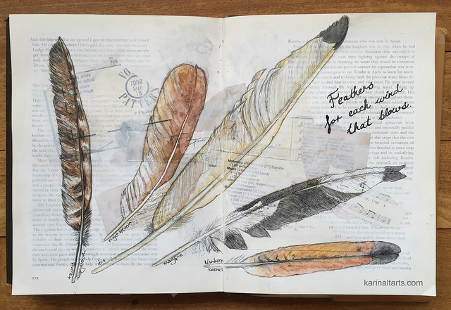 Art Journal J120 Feathers For Each Wind That Blows
