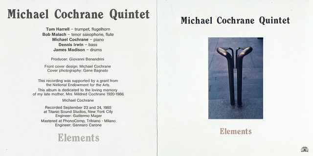 Michael Cochrane Quintet - 'Elements' # Soul Note (1986)