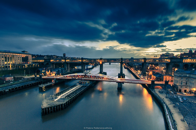 Sunset from Tyne bridge