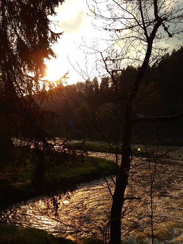 Sunset over the river Lužnice by romancintl, uploaded:by=flickrmobile flickriosapp:filter=nofilter lávkauharrachovky