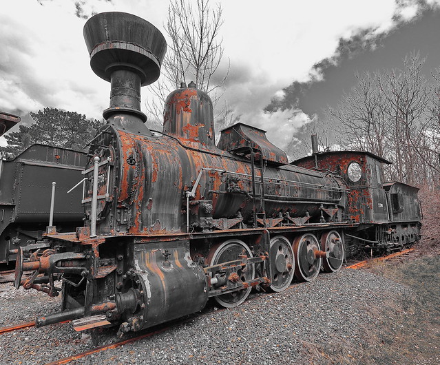 Bleeding old steam train