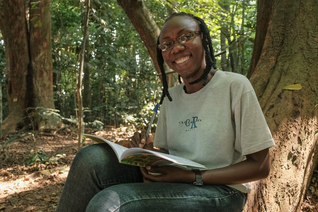 MSc student Gisele Dalu at UNIKIS, Kisangani, DRC.