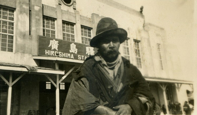 Korean Worker - Hiroshima Station, Japan, April, 1946