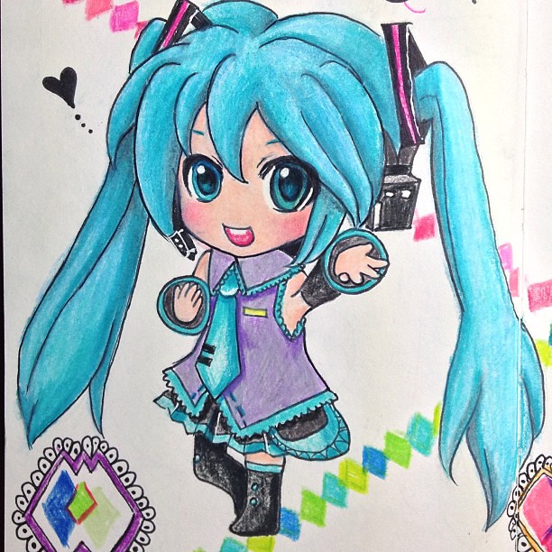 Miku close up. Done with color pencil #drawing #otaku #mik… | Flickr
