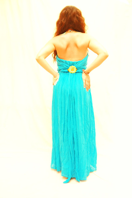 Ocean Love Mexican Sayulita Turquoise Maxi dress