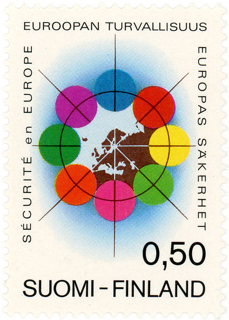 Finland postage stamp: cooperation