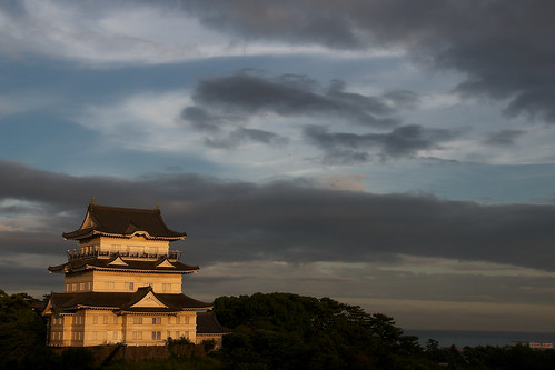 sunset sky building castle japan clouds japanese odawara turret 城 神奈川県 小田原 お城 kanagawaken 小田原城