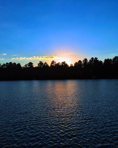 sunset moen lake chain fourth rhinelander oneida county wisconsin autumn