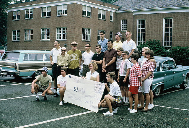CYF group ready to leave for seminar in Puerto Rico, August 1965