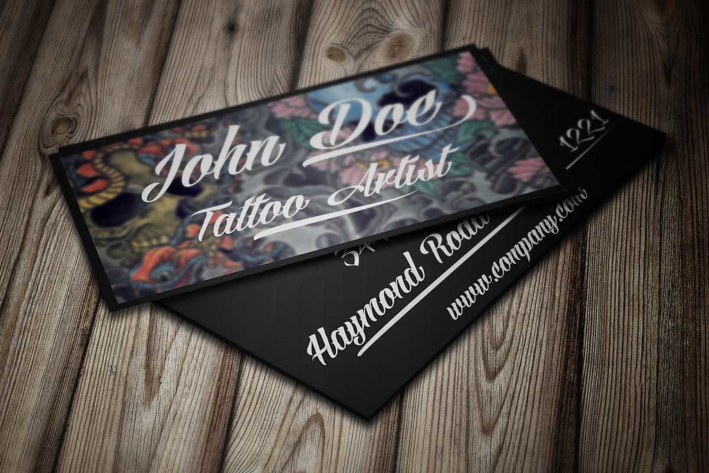Tattoo Business Card Template Modern tattoo business