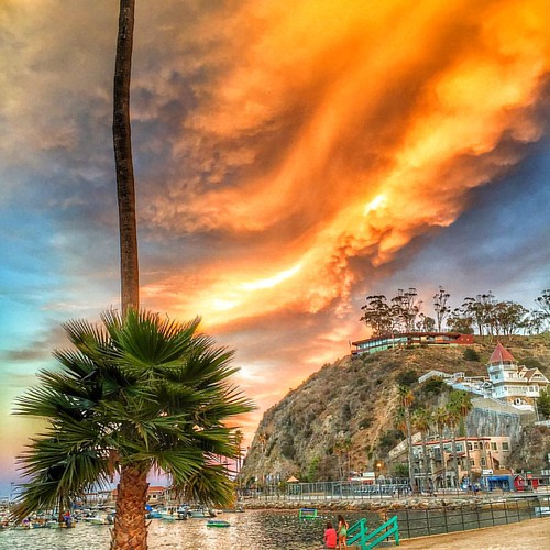 fall waterfront october california avalon catalina sunset hdr sky instagramapp square squareformat iphoneography fire colors orange skyscape cloudscape awesome amazing incredible stunning wonderful marvelous dusk sundown nightfall enveing glowing beach coast oceanfront seafront shore bay vacation holiday recreation sightseeing trip