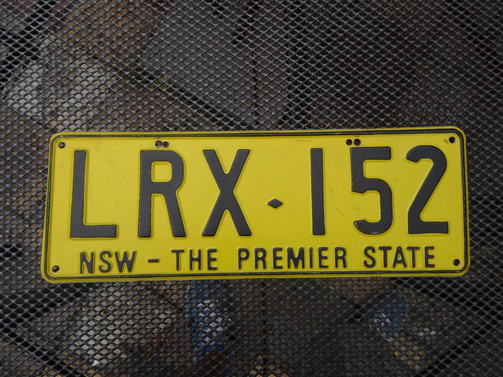 Australian number plate (NSW = New South Wales), And here i…