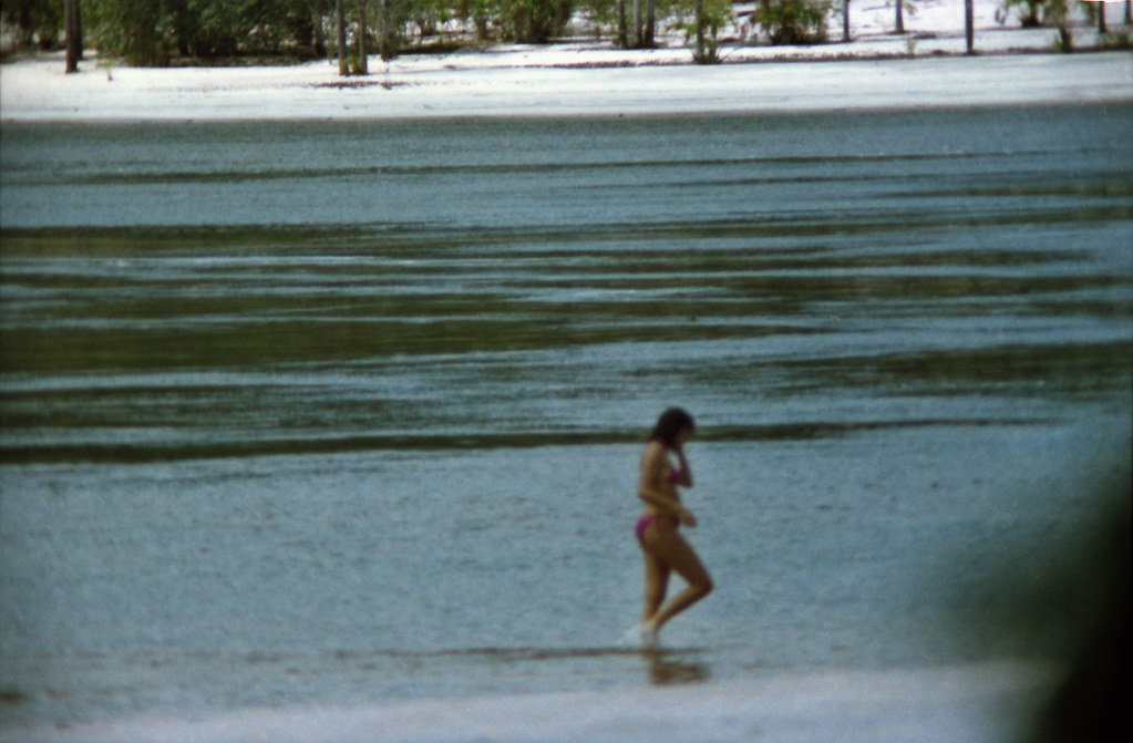 Canaima Lagoon Lady in Red Bikini Venezuela March 23 1984 122