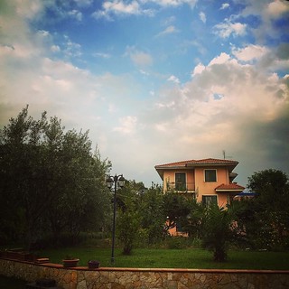 Another Sicilian evening. #Sicily #italy #outdoors #fuori #house #garden #sky | by dewelch