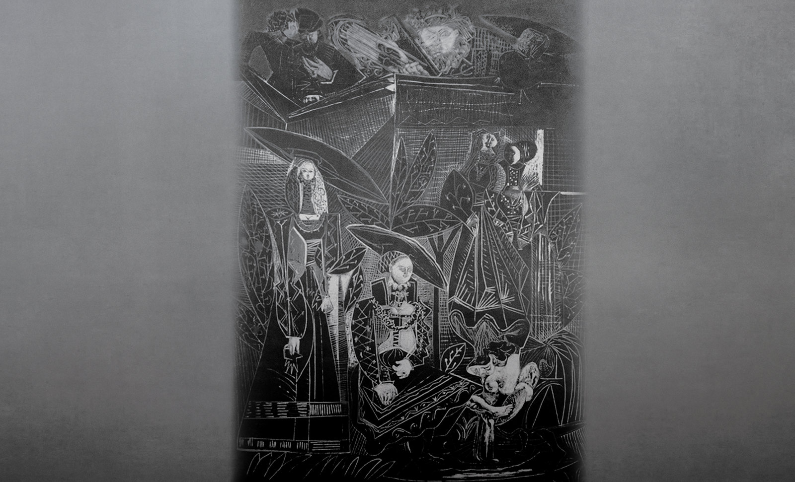 David y Betsabé, visualización de Lucas Cranach el Viejo (1526), interpretaciones y paráfrasis de Pablo Picasso (1947).