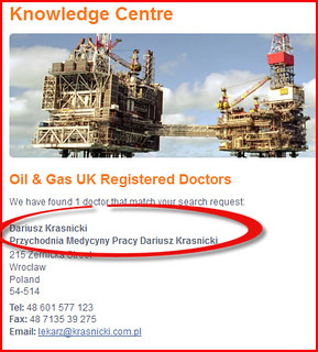 Oil & Gas UK registered  doctors in Poland