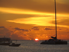 sunset from Kim Sha Beach, Simpson Bay, St Maarten, Oct 2014