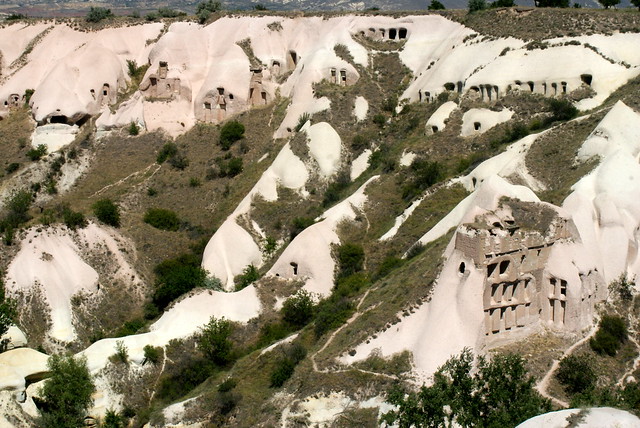 Cave houses in the Pigeon valley of Cappadocia.