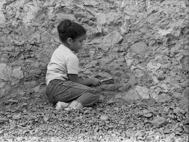 Davi Digging Fossils in the Santa Monica Mountians - Ricoh Singlex - Rikenon 55mm F/1.4 - Kodak Tri-X Pan