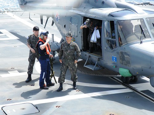 ROK Navy Rear Admiral Nam arrives on HNLMS Tromp