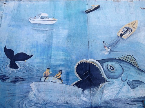 street blue sea fish detail art water beauty sport shop wall river boat fishing fisherman artwork mural view bass painted tail scenic delta faded boating catch recreation fading creature powerboat skier tale bait waterway haps riovista onethatgotaway fishstory