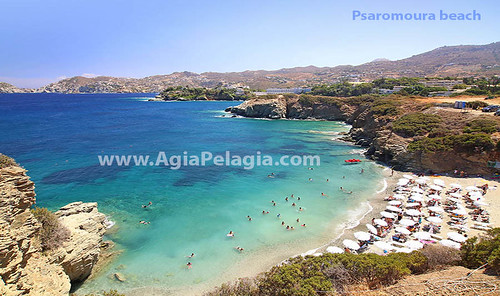 Psaromoura beach in Agia Pelagia Crete