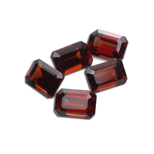 Natural Red Garnet Octagon Faceted Loose Gemstone