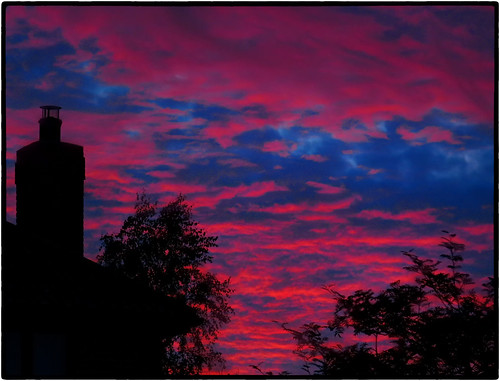 sunset oxfordshire chimney sky