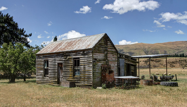A colonial farm house that somehow still survives, Southland, New Zealand