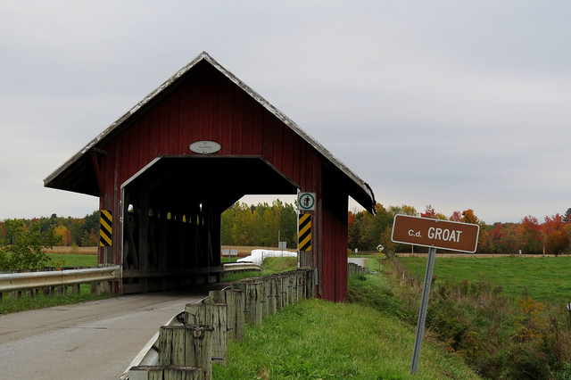 The Guthrie covered bridge in Saint-Armand, Québec